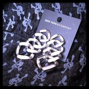 Silver chain earrings